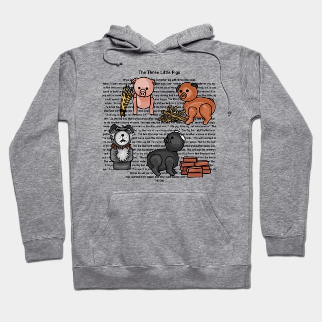 The Three Little Pigs Story Hoodie by Slightly Unhinged